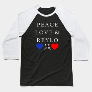 Peace, Love, & Reylo (Black Design) Baseball T-Shirt